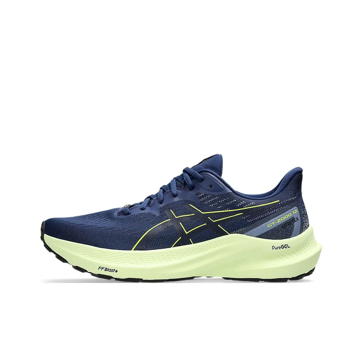 Asics GT 2000 12 Устойчивый к истиранию Дышащие Низкие Кроссовки для Бега Мужские Синие
