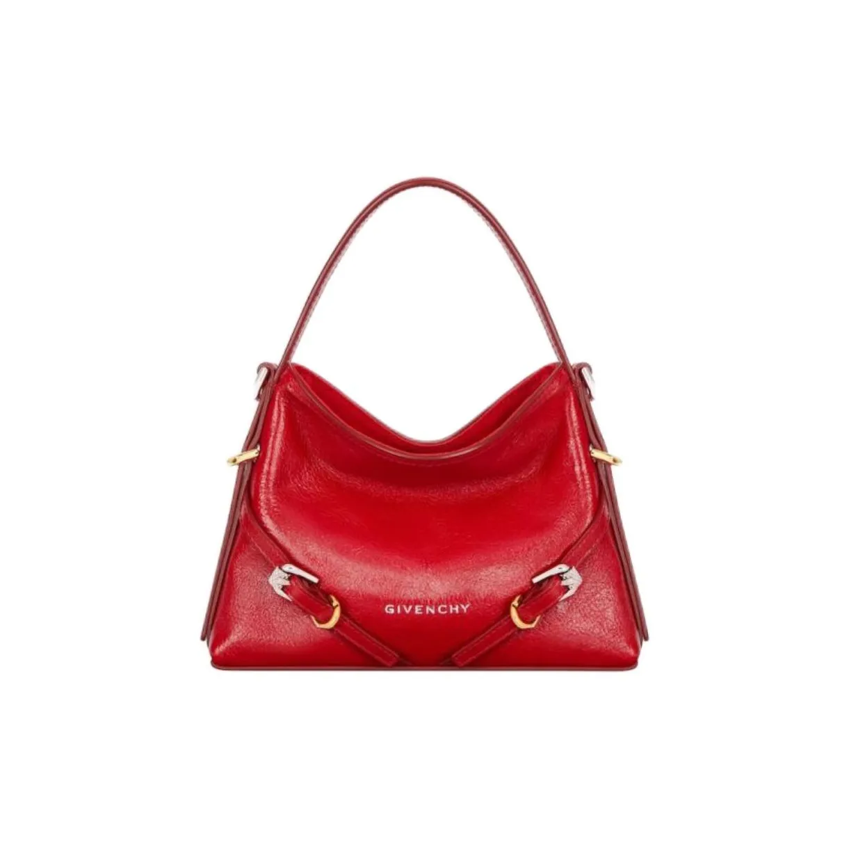 GIVENCHY Voyou Buffalo Leather Shoulder Bag, Crossbody Bag, Handbag Nano Women's Red