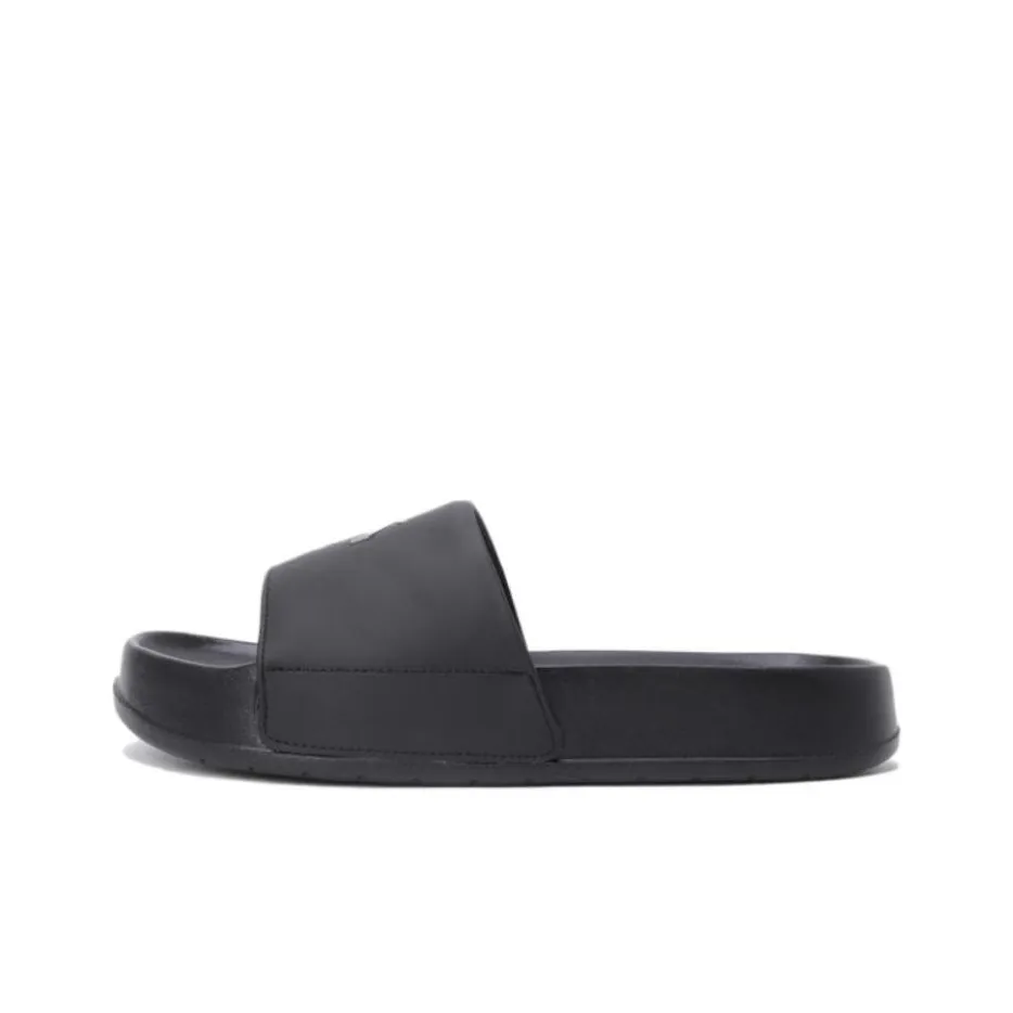 DESCENTE Slip Resistant Abrasion Resistant Slide Slippers Unisex Black