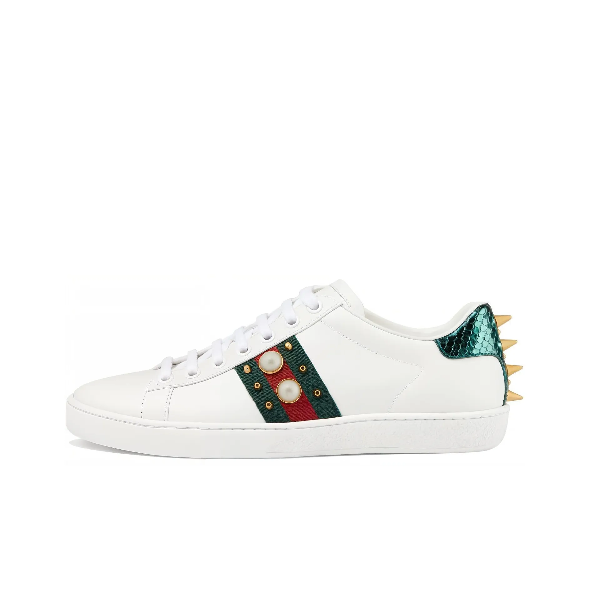 GUCCI Women's Ace Studded 'White' Women's