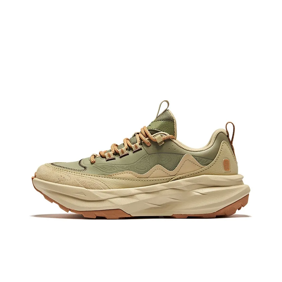 Erke Kunlun 2 Durable Breathable Low-Top Casual Shoes Men's Light Brown