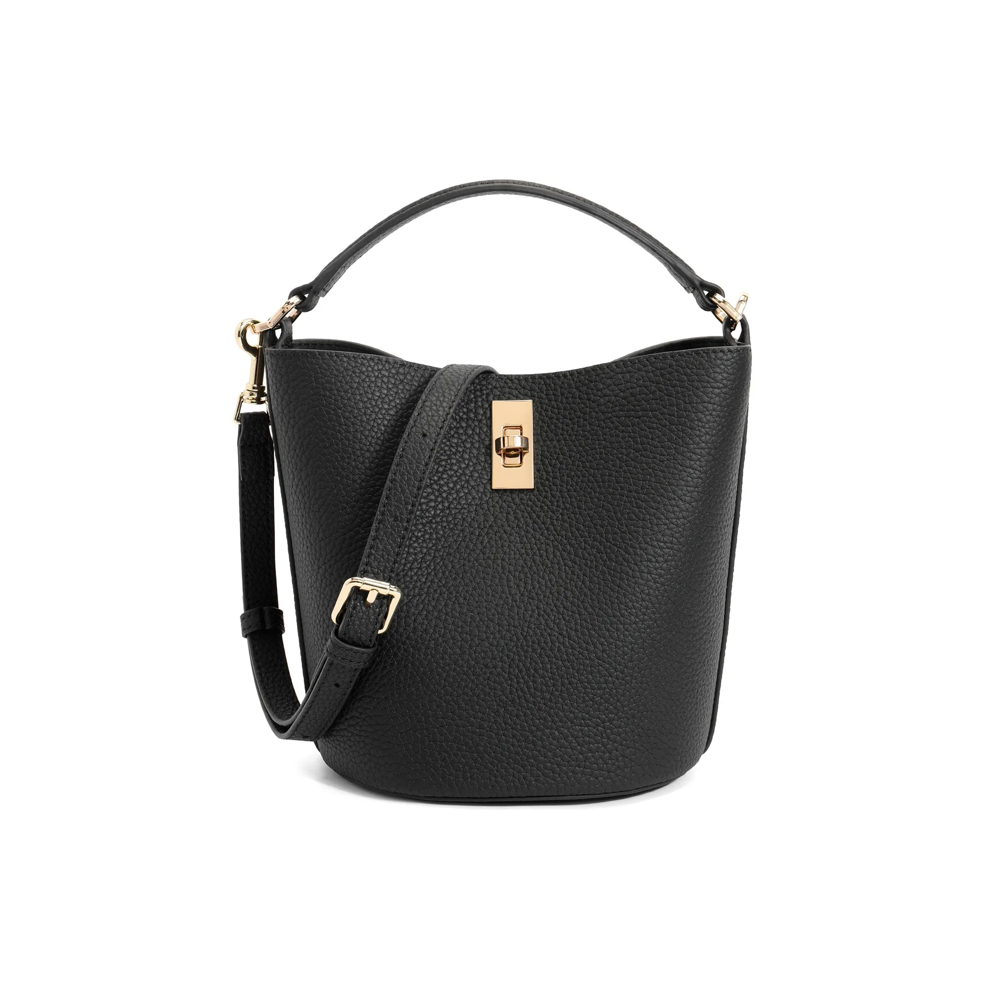 BELLE Корова Кожа Ведрообразная Сумка Сумка через плечо Средняя Женская Черная Коричневая