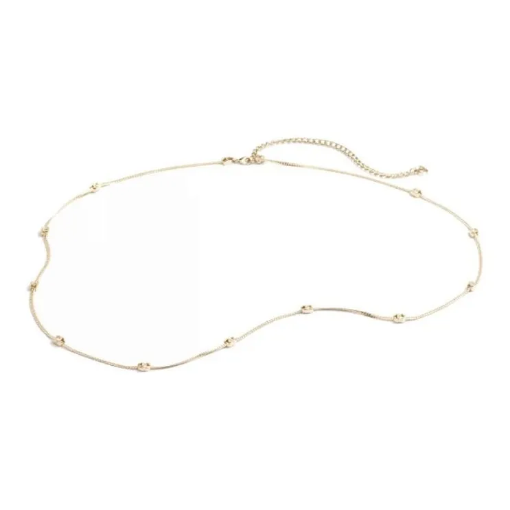 CHANEL [24B New Arrival]Solid Color Chain Design Metal Waist Chains Women's Gold
