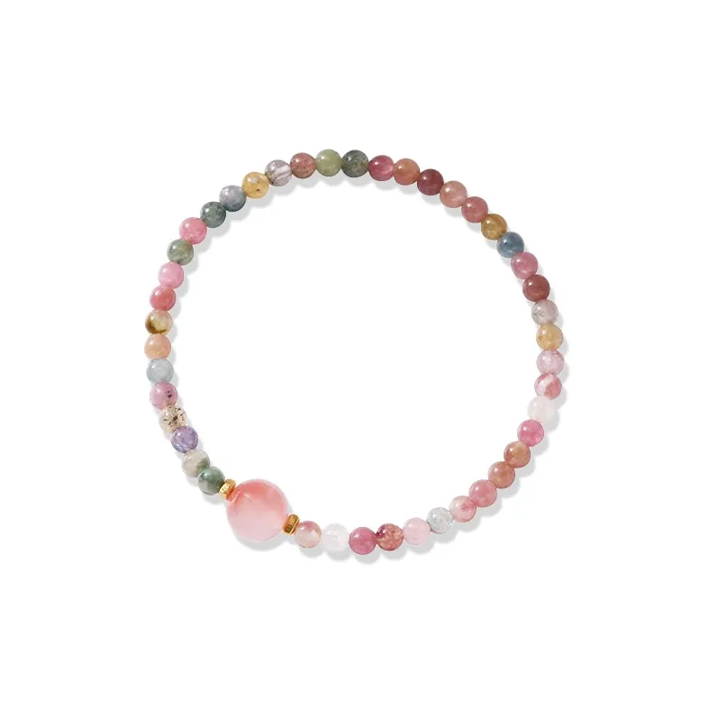 WANLIACC Стекло Многоцветный Браслет с бусинами из турмалина Женские