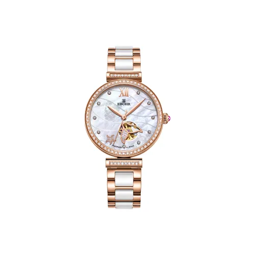 EBOHR Механические часы Movement Женские из коллекции Cana, 32 мм, белые