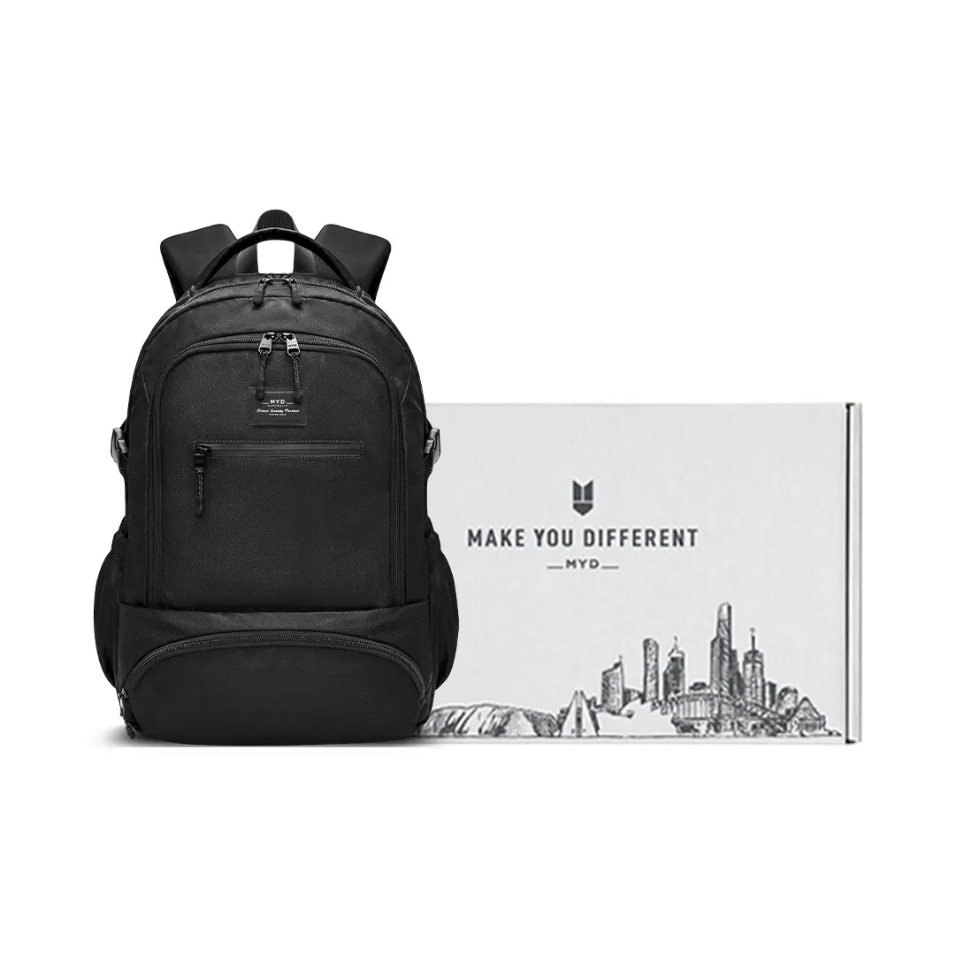 MYD Полиэстер Большая емкость Commuter Рюкзак Большой Мужской Черный Темно-синий Синий