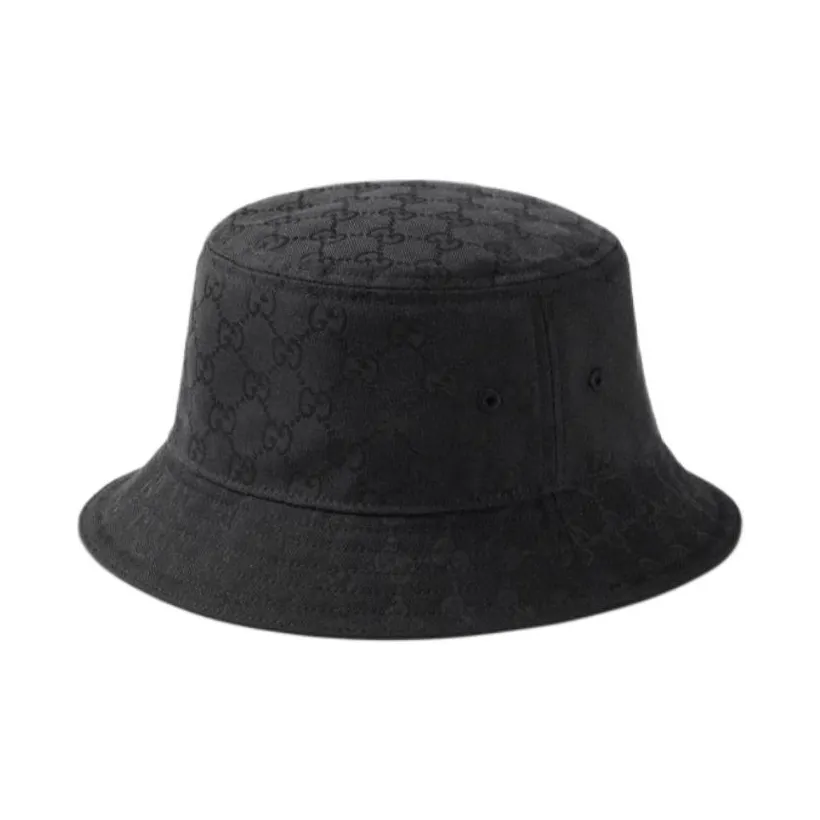 GUCCI Canvas Bucket Hats Unisex Black