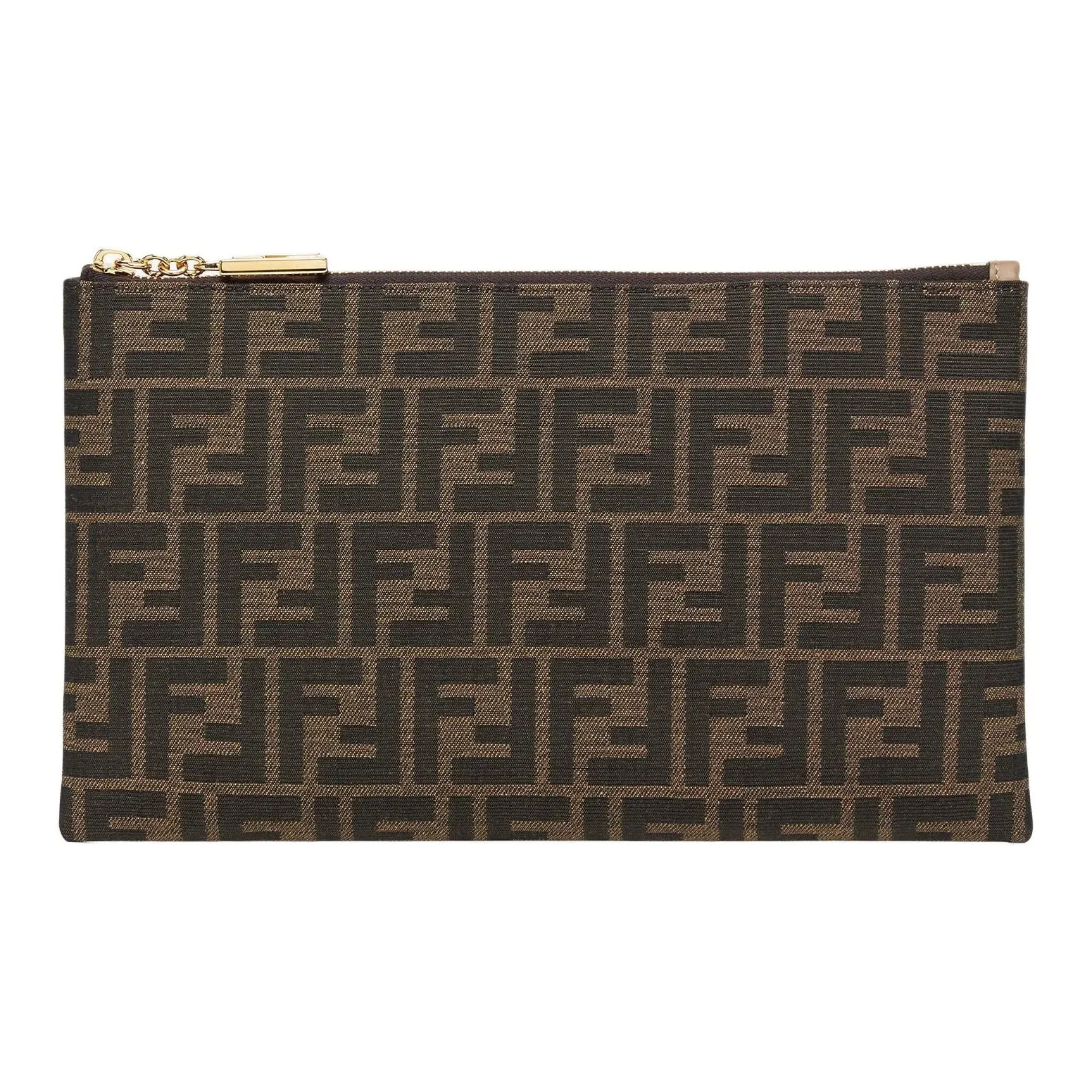 FENDI Jacquard Wallet Medium Size Women's Brown