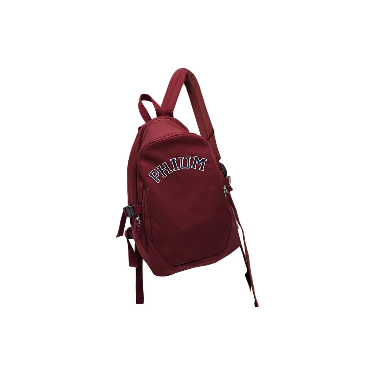POY Nylon Fabric University Student & High School Student Backpack For Men & Women's Regular Unisex Burgundy