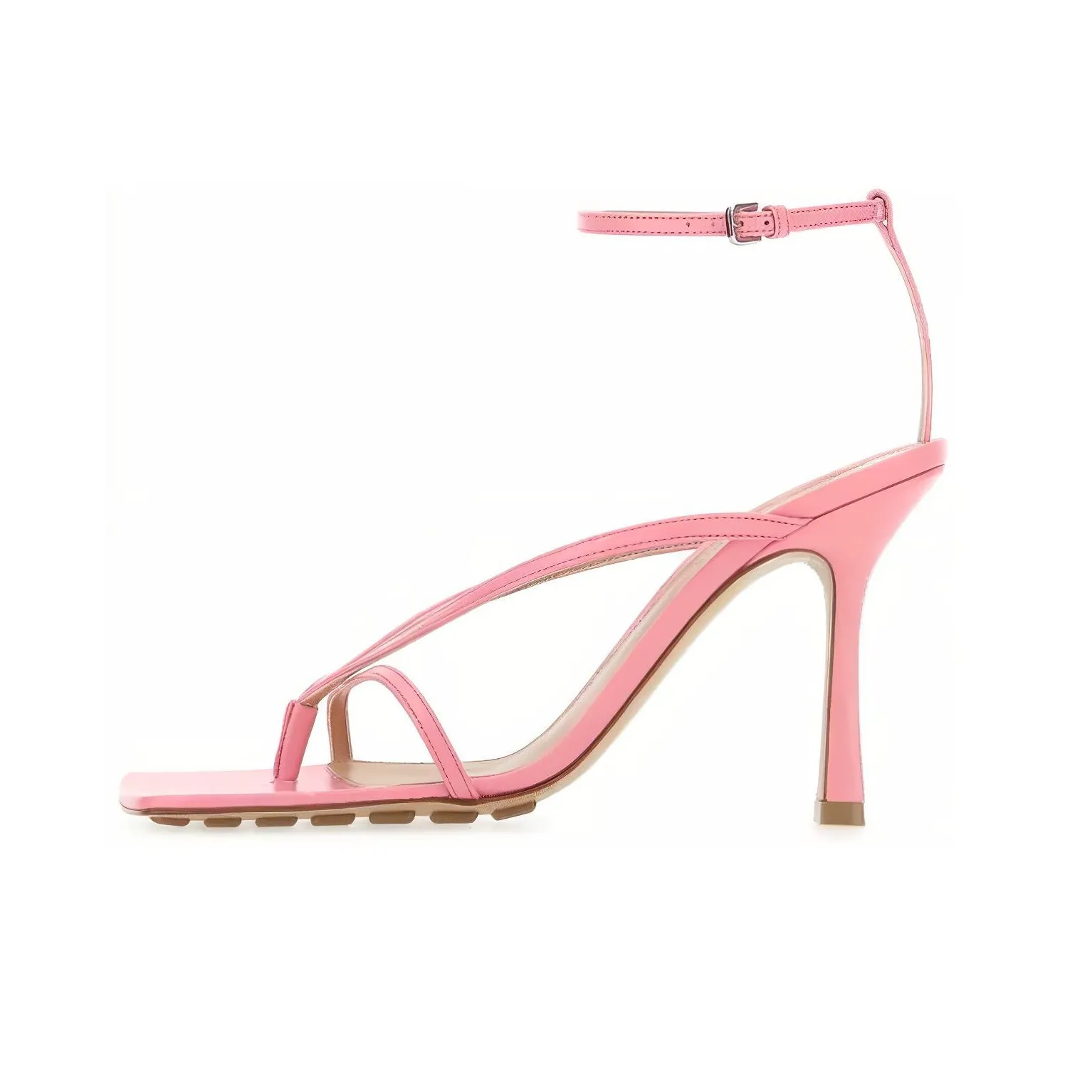 Bottega Veneta Squared Toe Strap Detailed Weitzman Sandals Women's