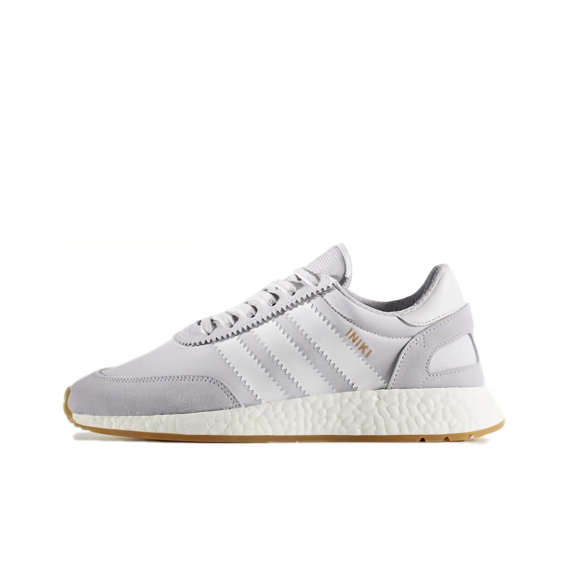 Adidas Originals Iniki Slip Resistant Abrasion Resistant Низкие Беговые Кроссовки Женские Серые