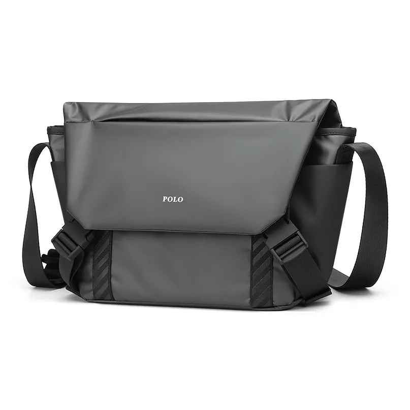 POLO Ткань Мужская Сумка через плечо Мужская Темно-Серый