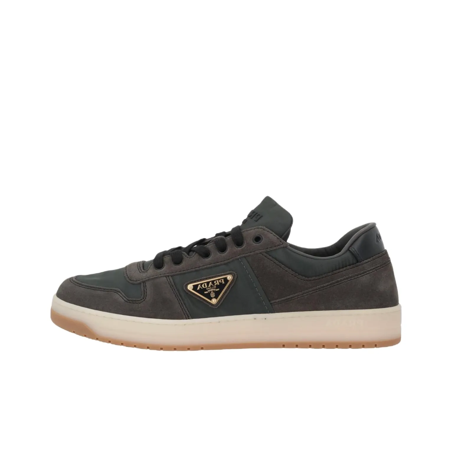 PRADA Prada Downtown Low-Top Skateboard Shoes Men's Dark Green