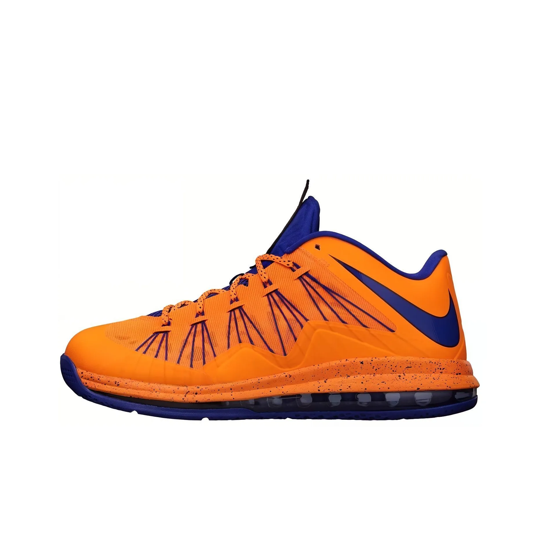 Nike Lebron 10 Low Knicks HWC Амортизаторы Shock противоскользящие низкий топ баскетбольные кроссовки для игры мужской оранжево-желтый
