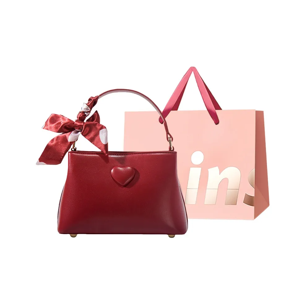 WHEELY BABY + Высококачественный полиуретан (ПУ) материал сумка через плечо сумка обычная женская красная