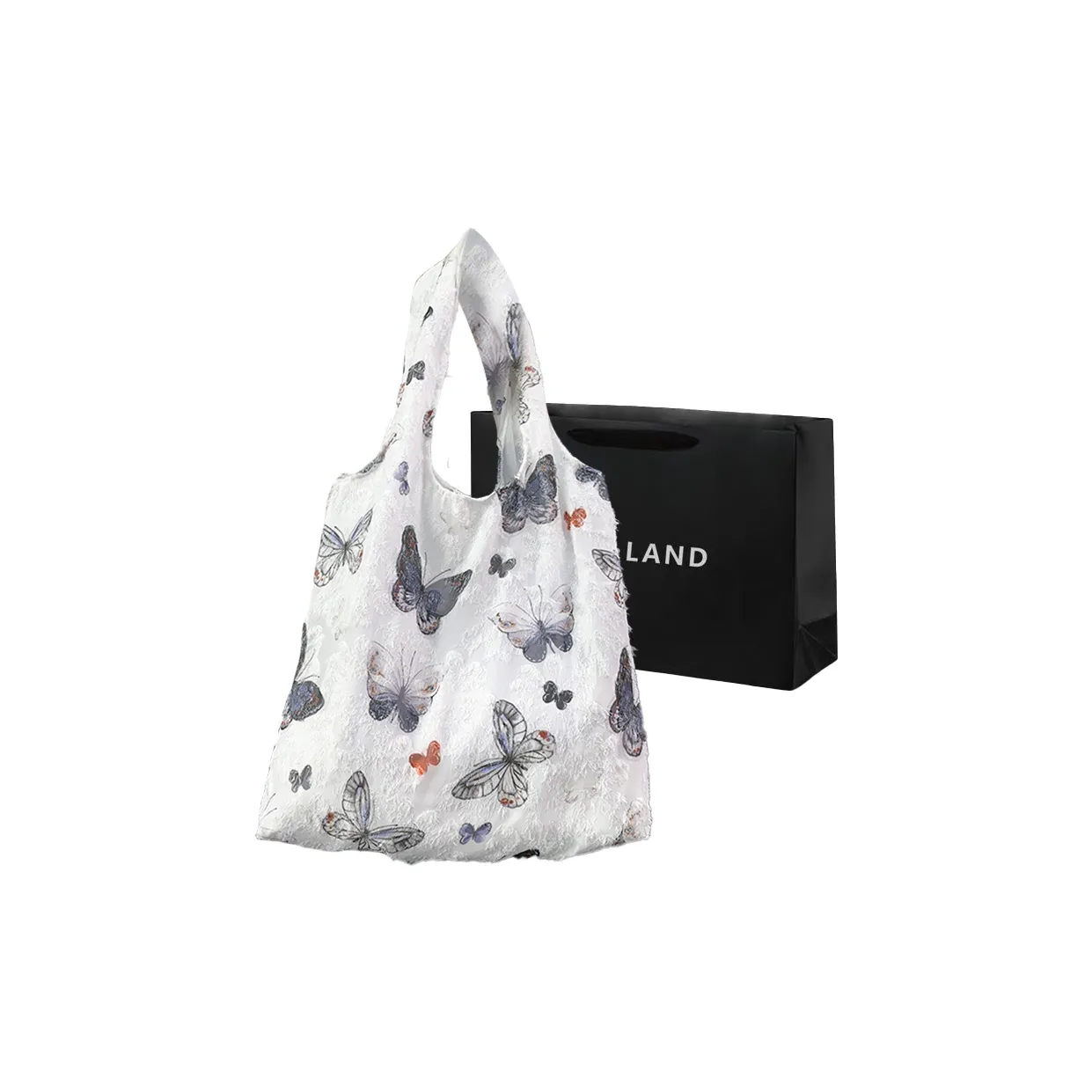 PINK·LAND Холщовая сумка через плечо Женская Синяя Розовая