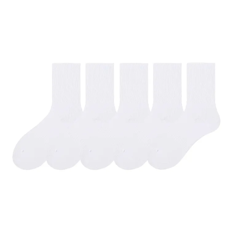 COTTON CHEESE Mid Calf Socks Unisex 5 Pack