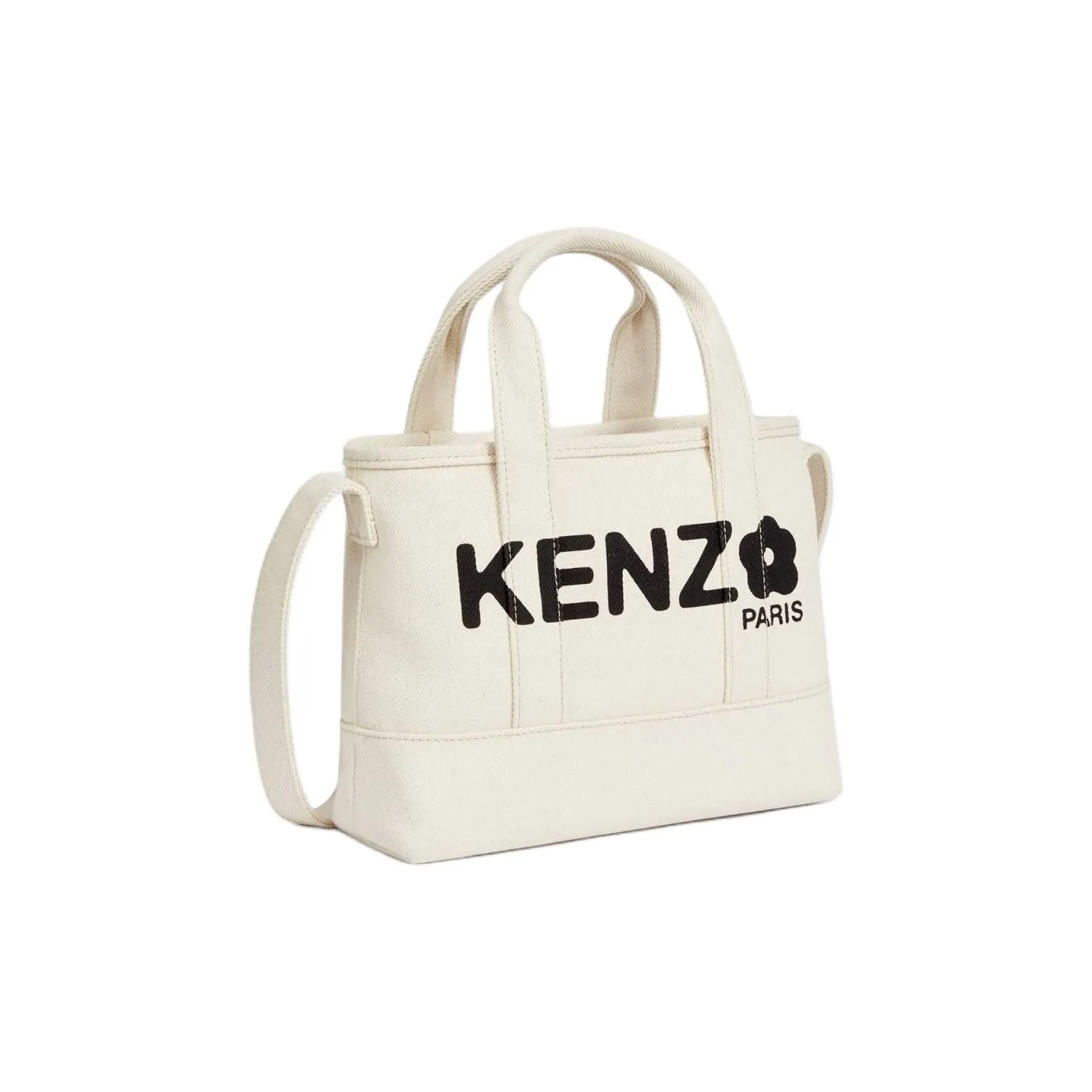 KENZO 100% хлопок Тоут Сумка Сумка для покупок Сумка Сумка через плечо Маленькая Женская Бежевая