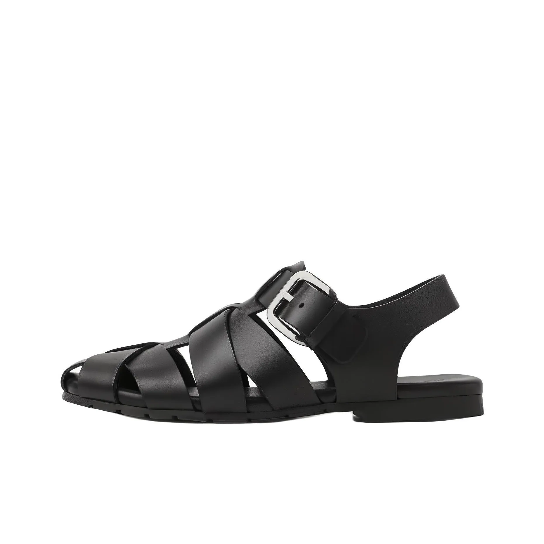 Bottega Veneta Alfie Roman Sandals Men's Black
