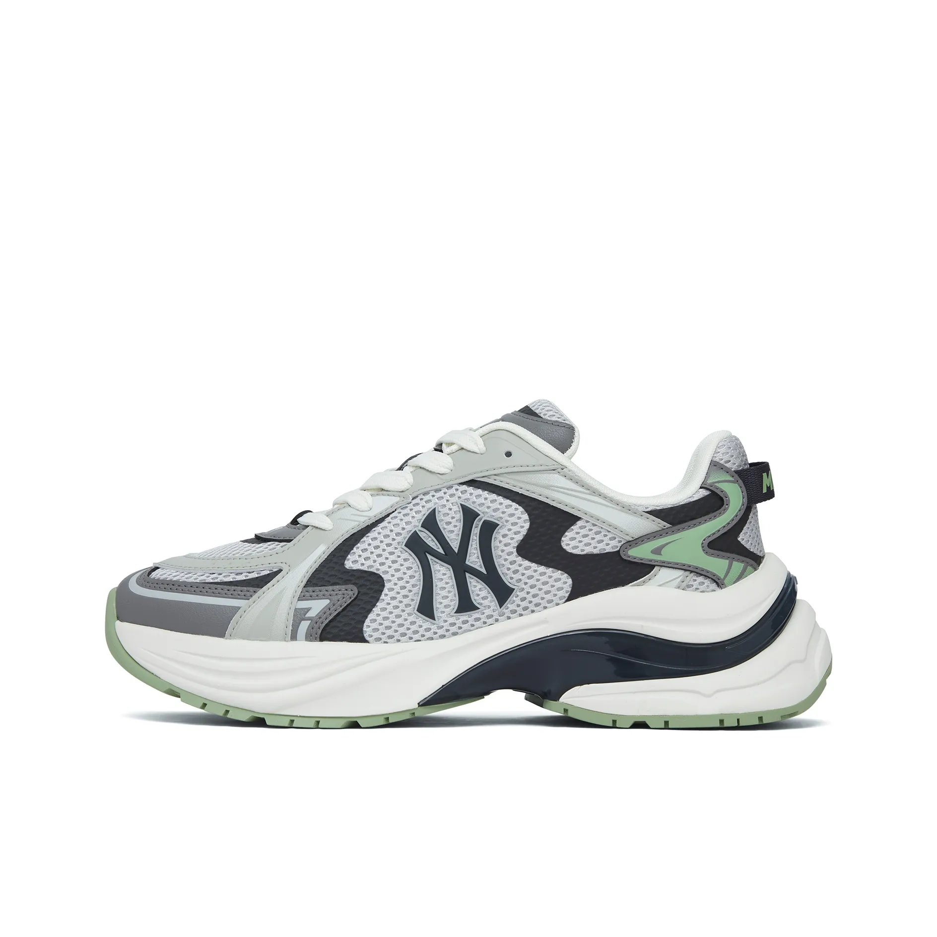 MLB New York Yankees Anti Slip Wear Resistant Low Top Running Shoes Unisex Mambo Green