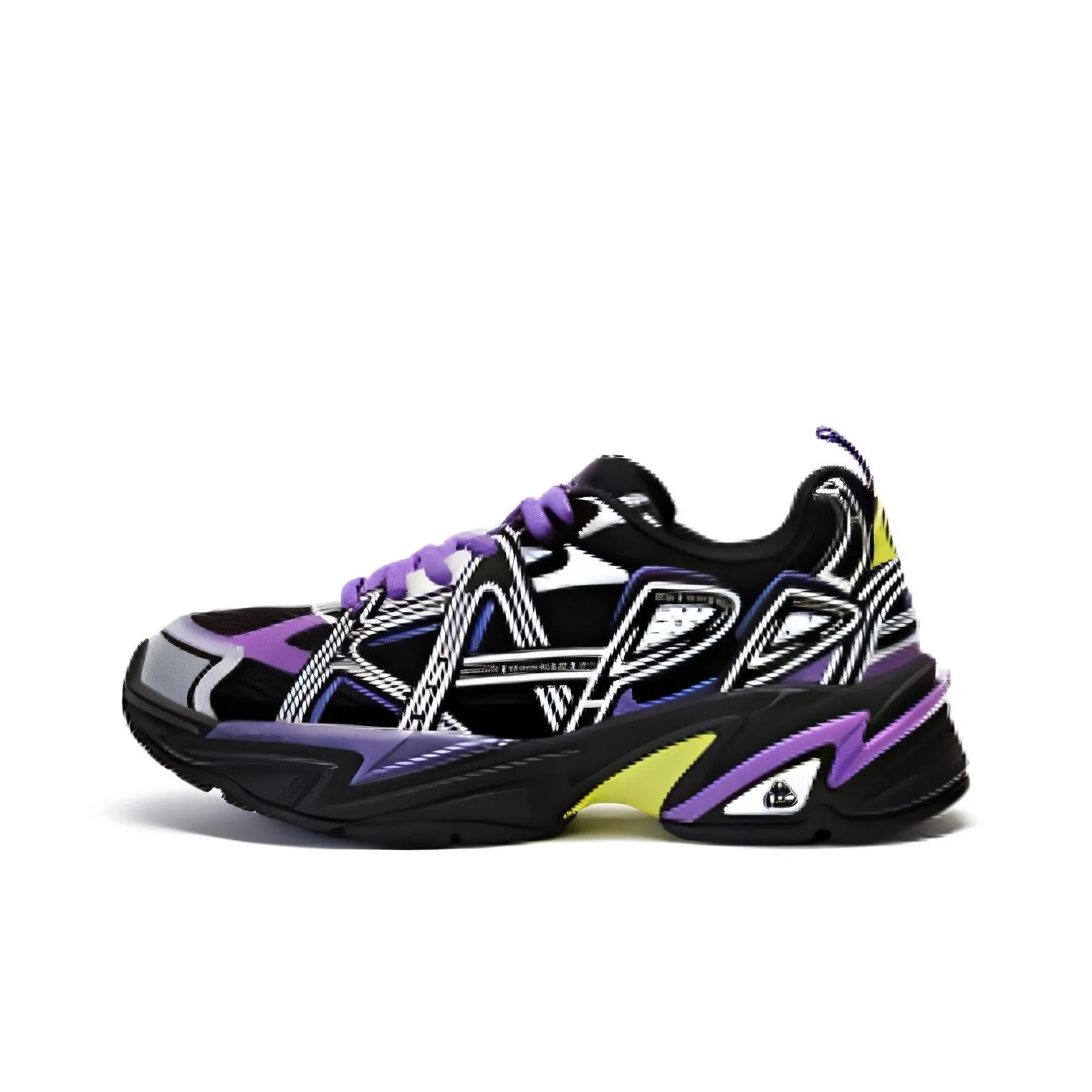 KAPPA Шорты Устойчивые к истиранию Низкий Топ Повседневные Беговые кроссовки Унисекс Черный Фиолетовый