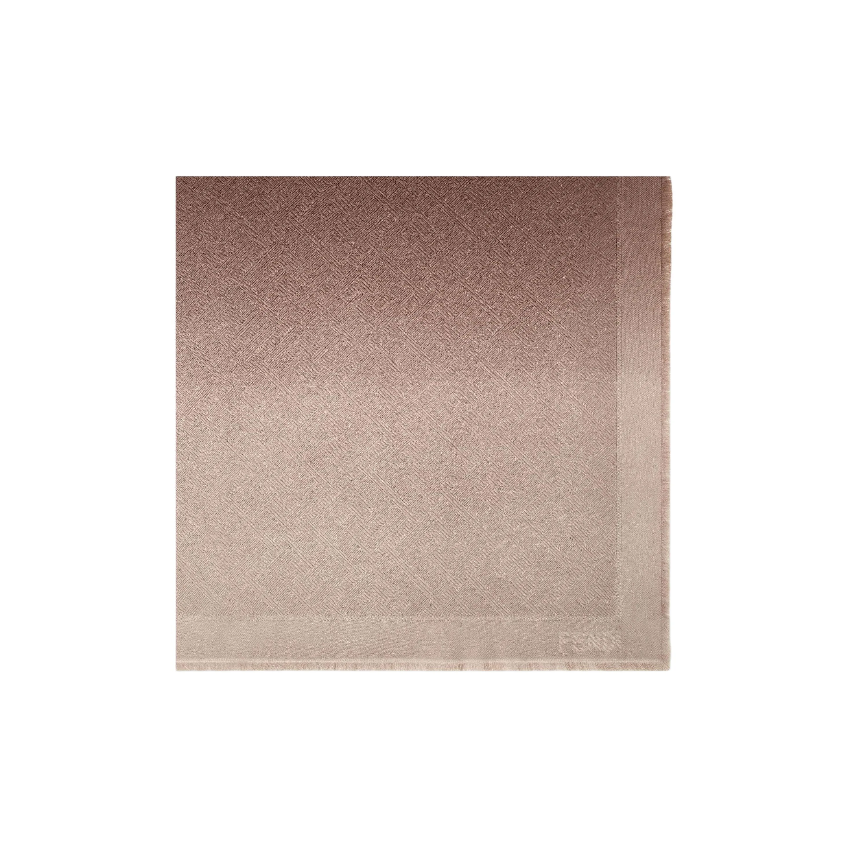 FENDI Ff Jacquard Frayed Edge Scarf