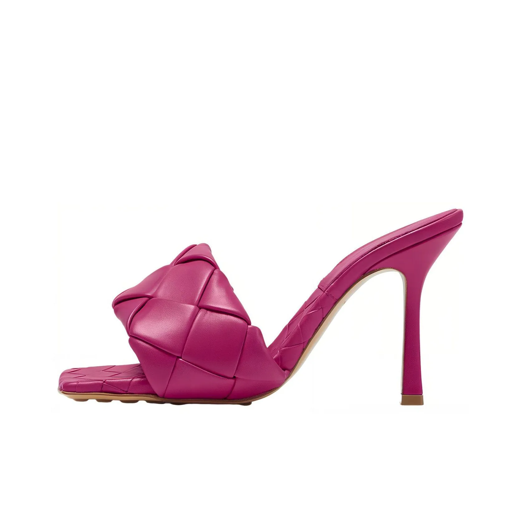 Bottega Veneta Lido Slide Slippers Women's Fuchsia