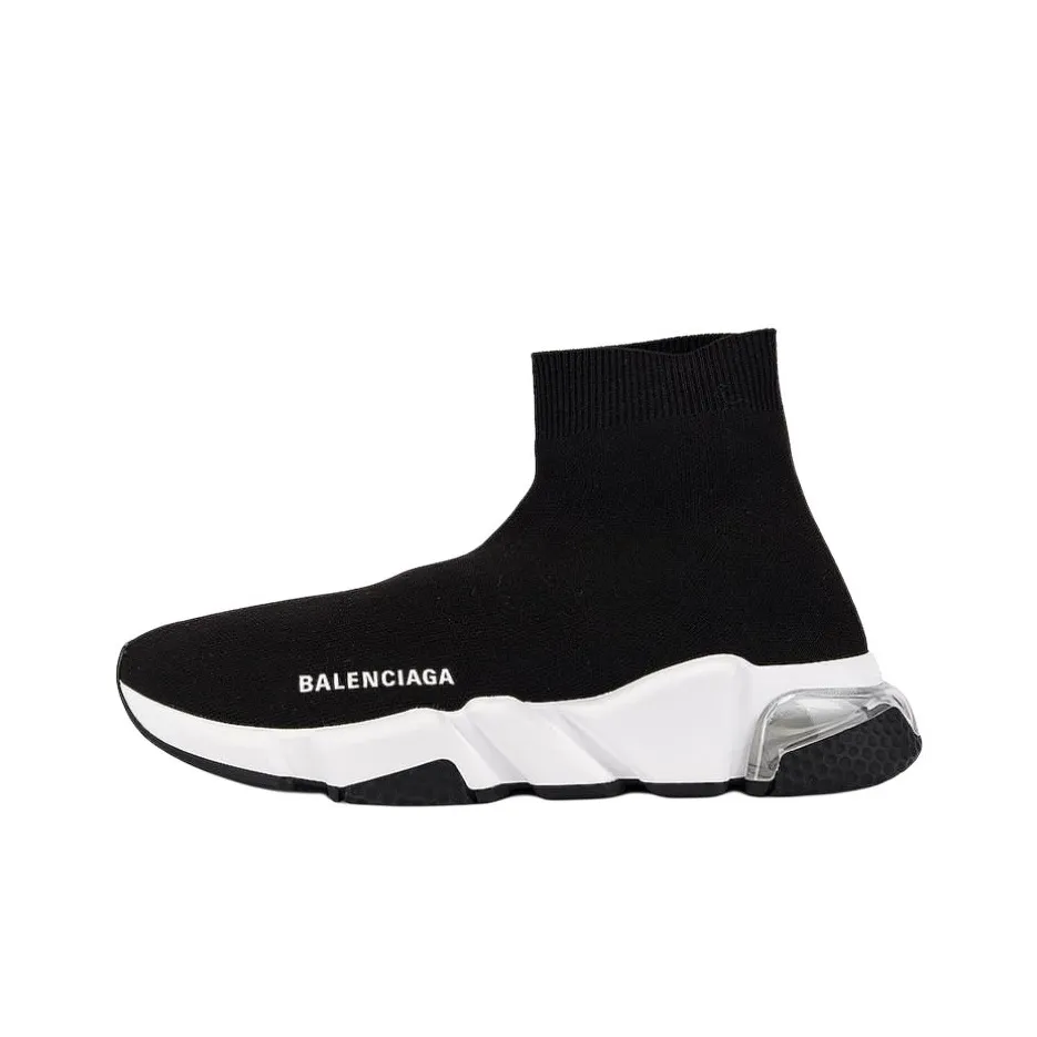 Balenciaga Speed Clear Sole Black White Women's