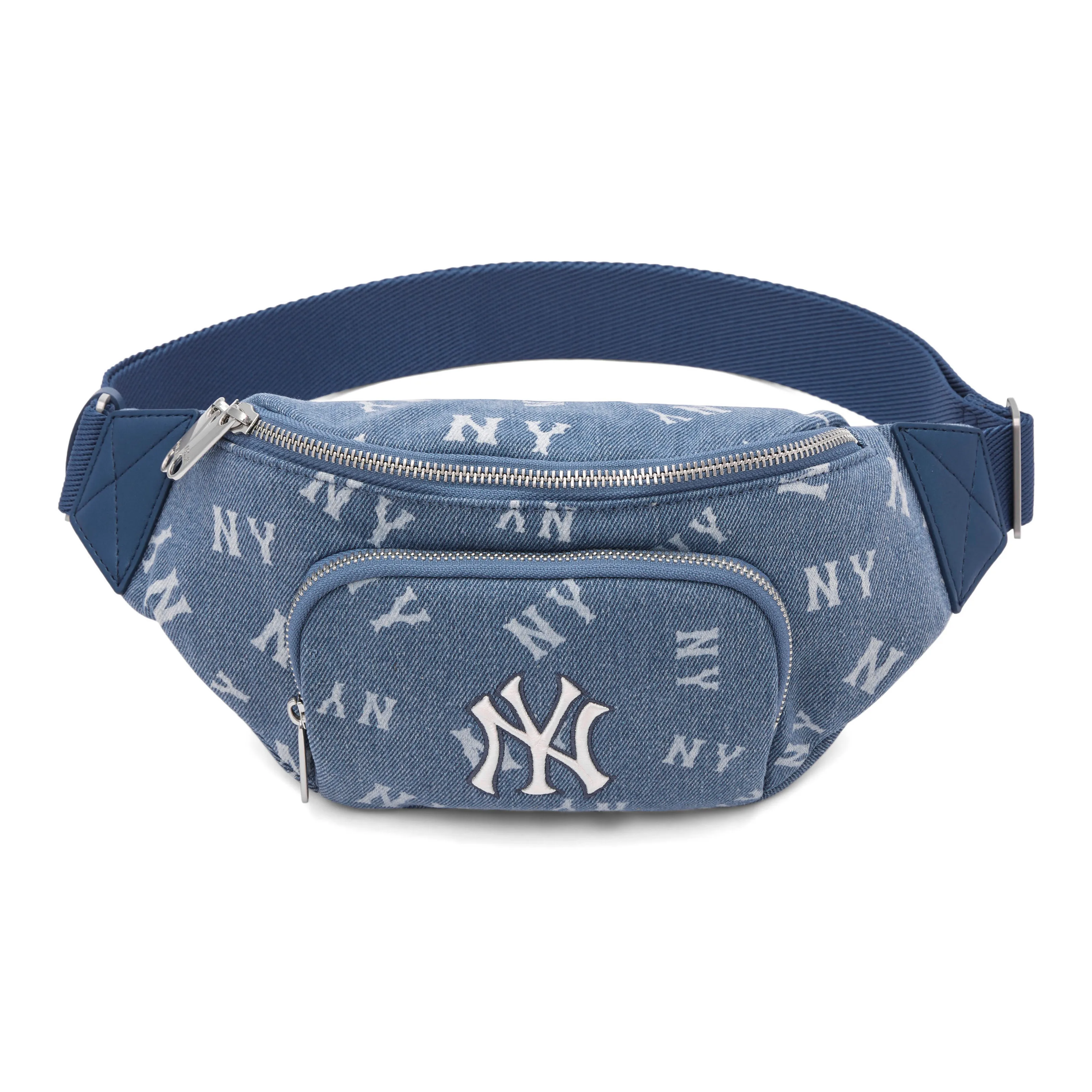 Mlb Base Logo Полиэстер Комбинированная Сумка Сумка через плечо Бананка Унисекс Синий