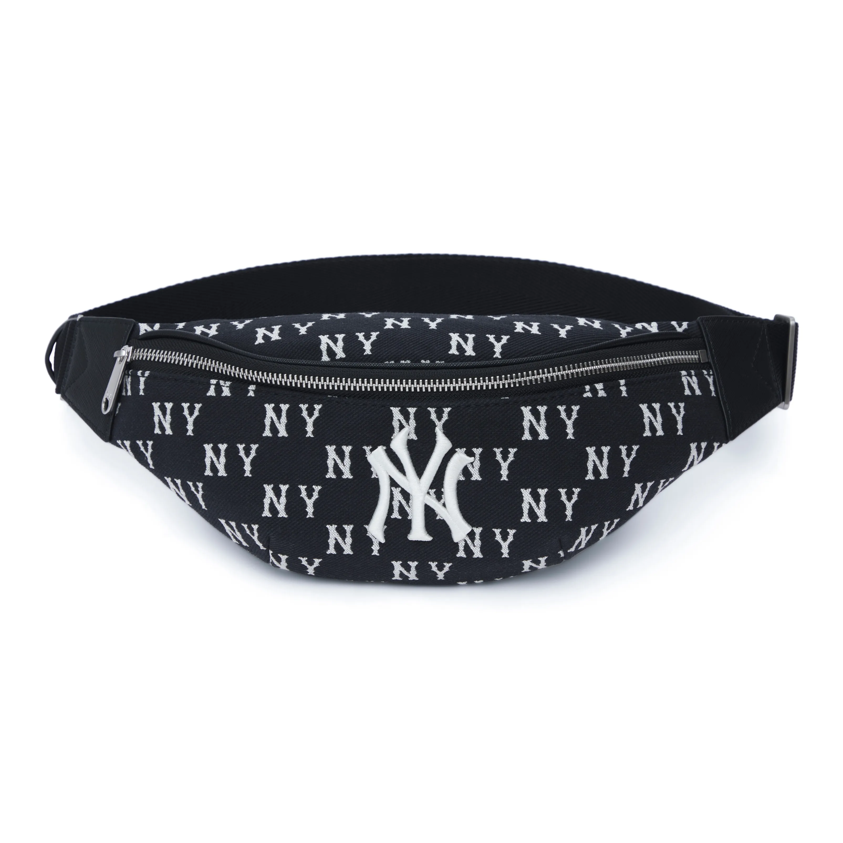 MLB Polyester Combo Bag One Shoulder Crossbody Fanny Pack Zip Closure Bag Regular Unisex Black
