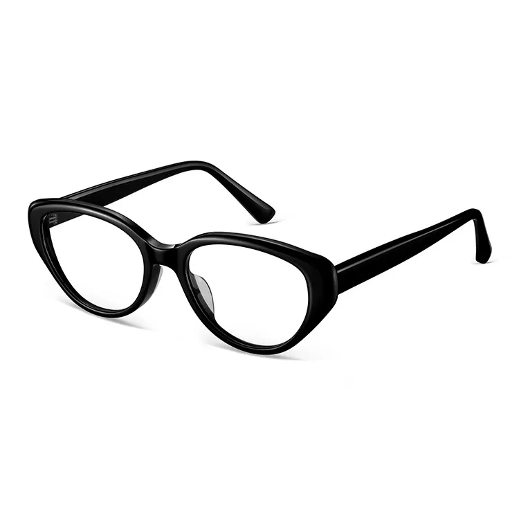 LOHO Пластиковая оправа для очков Cat Eye Унисекс Черный