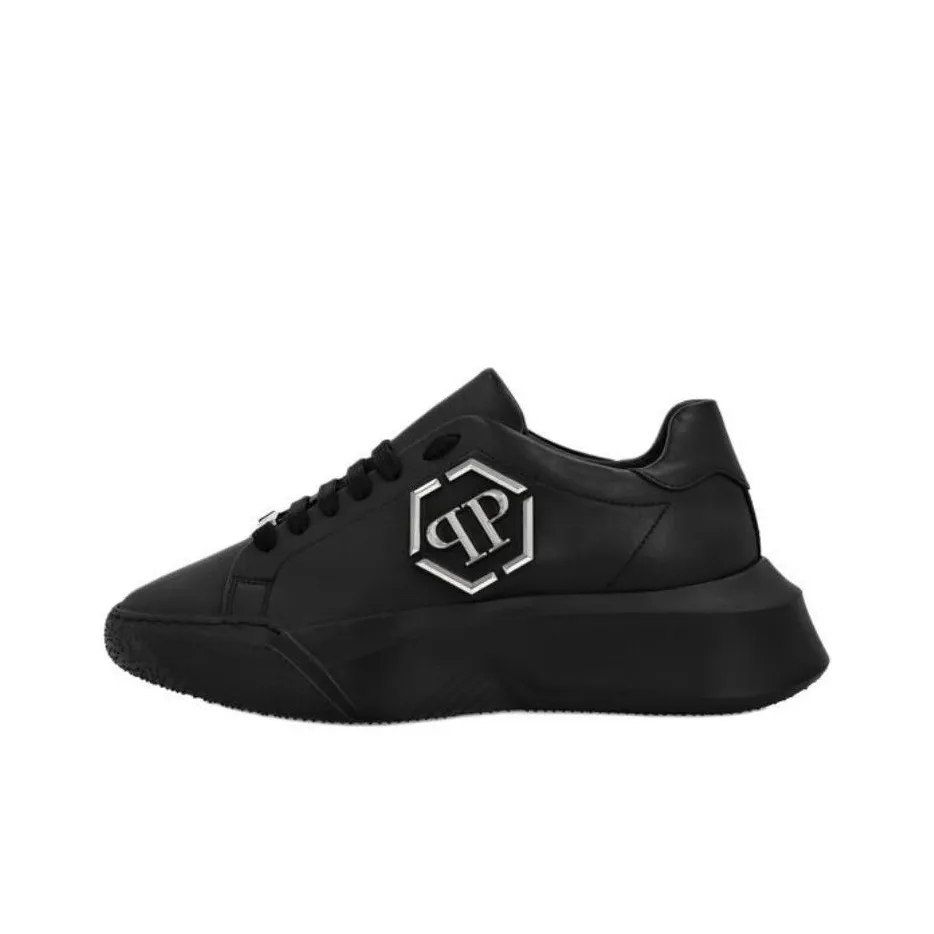 PHILIPP PLEIN Runner Hexagon Godzilla Low Top Casual Shoes Unisex Black
