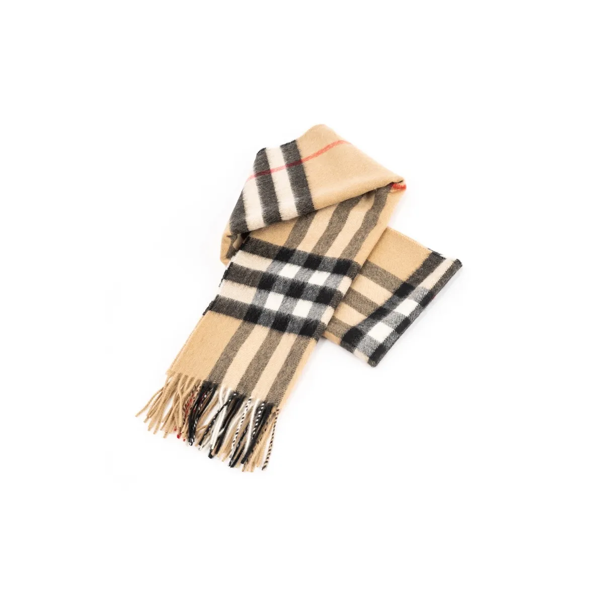 Burberry Classic Checked Fringed Scarf