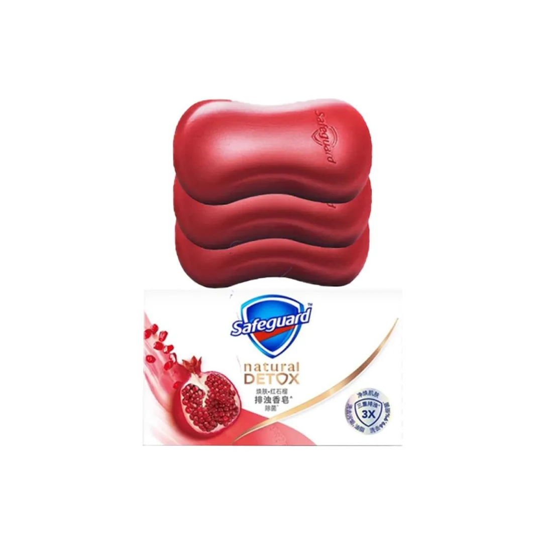 SAFEGUARD Гранат Красный Гранат Мыло для чистки Охлаждающее и Освежающее 100г 100г*3
