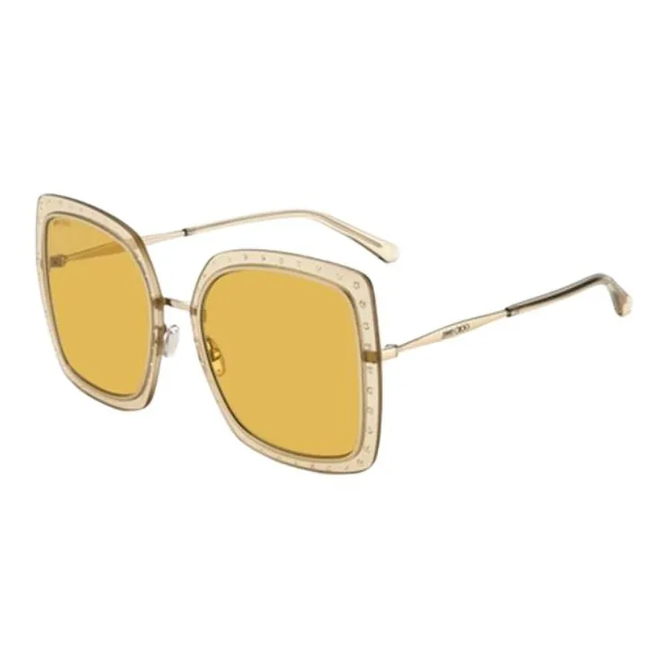 Jimmy Choo Нерегулярная форма Солнцезащитные очки Женские Золото