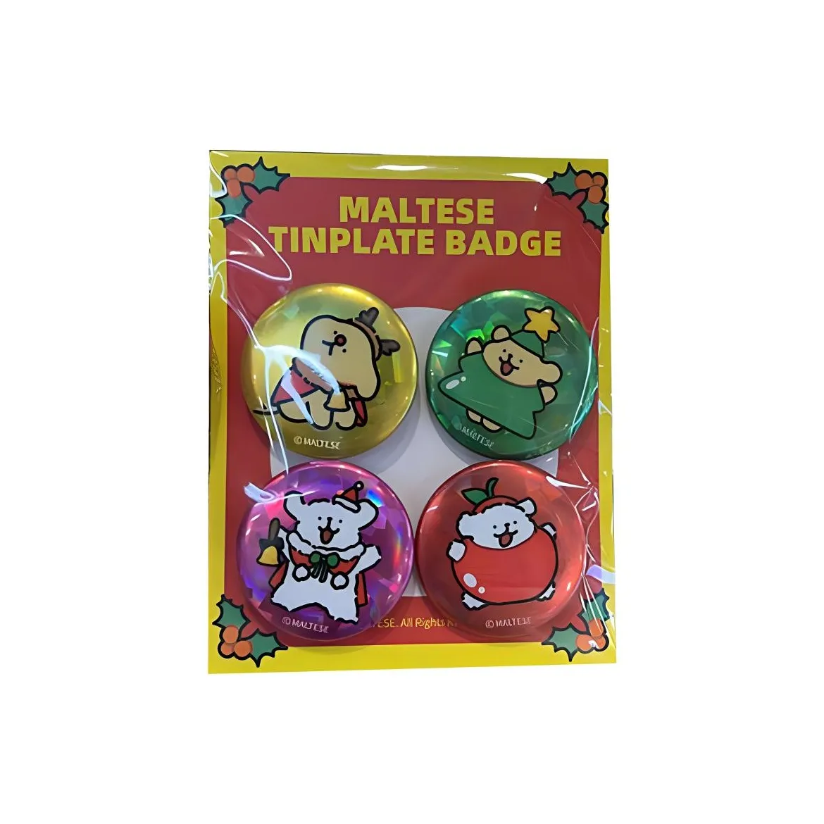 Maltese Рождественская коллекция значков