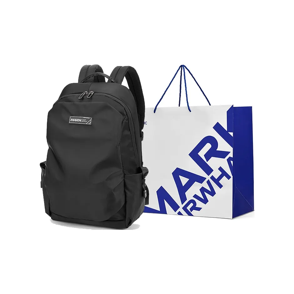 FAIRWHALE Fabric Backpack Large Size Unisex Black