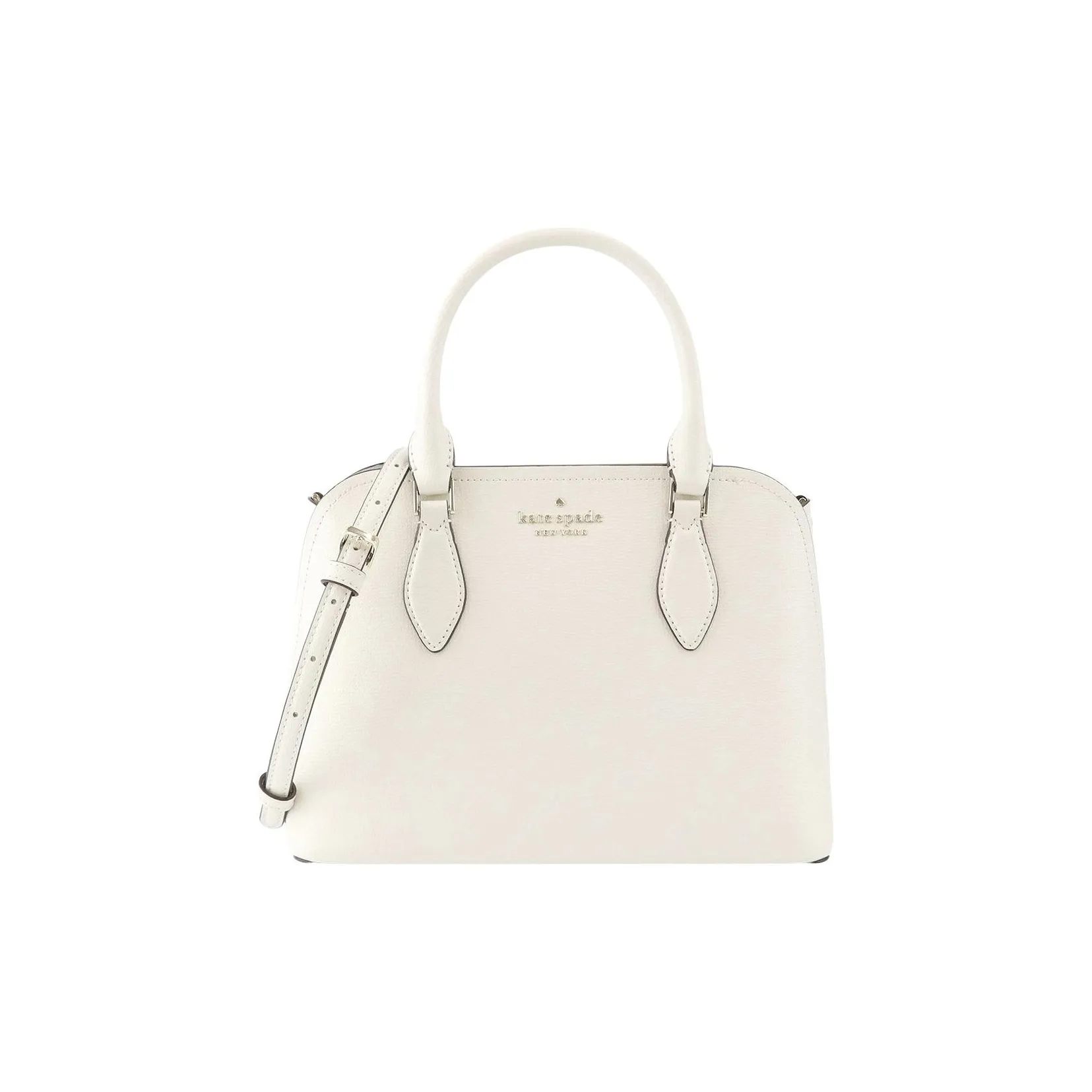 Kate Spade Darcy Cow Leather Dome Bag Shoulder Bag Crossbody Bag Handbag Small Size Women's Milk White
