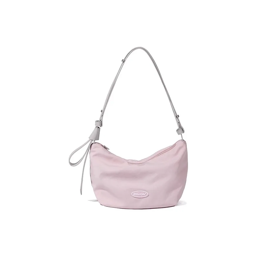 Carksky Nylon One Shoulder Crossbody Bag Regular Women's Pink/Gray