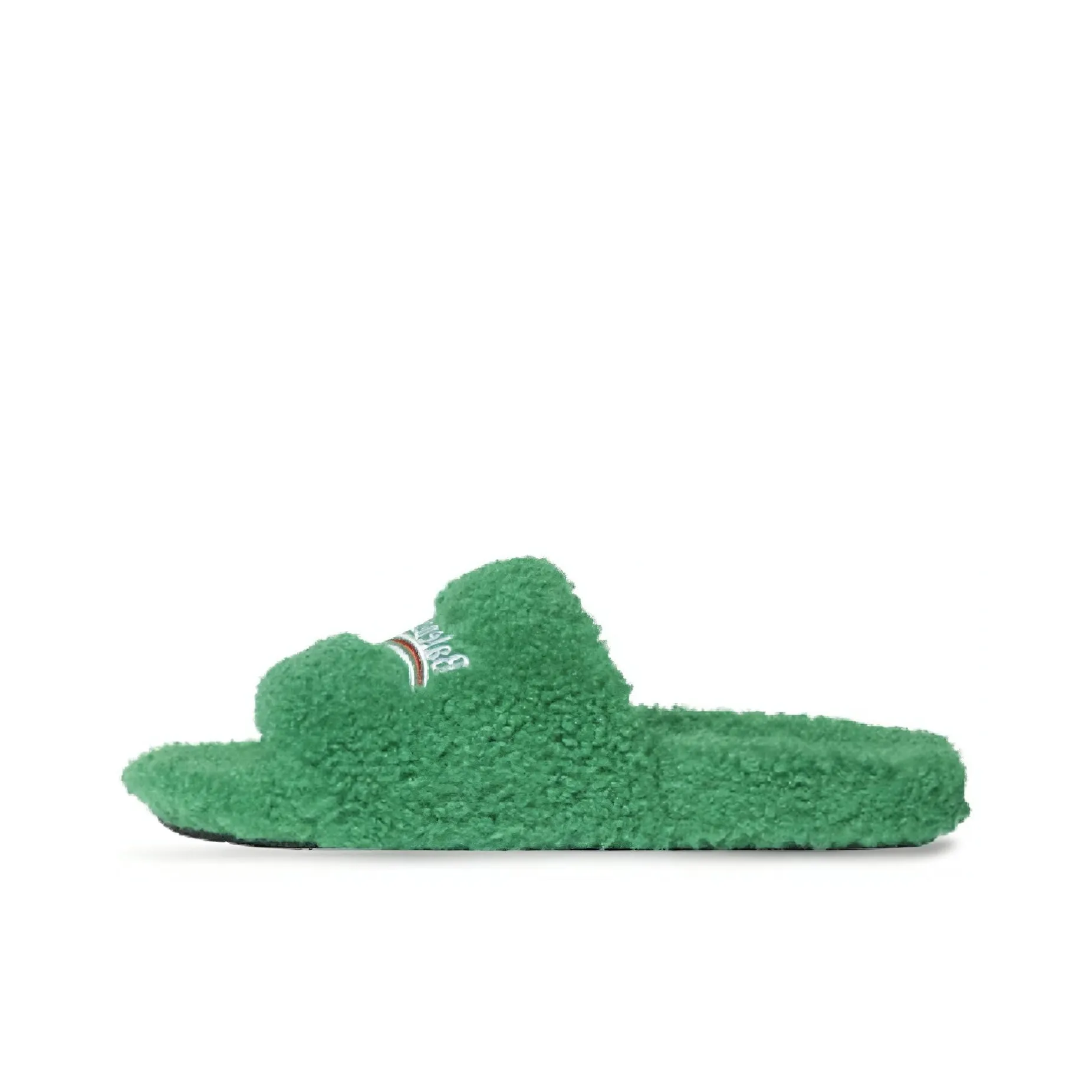 Balenciaga Furry Slides 'Green'