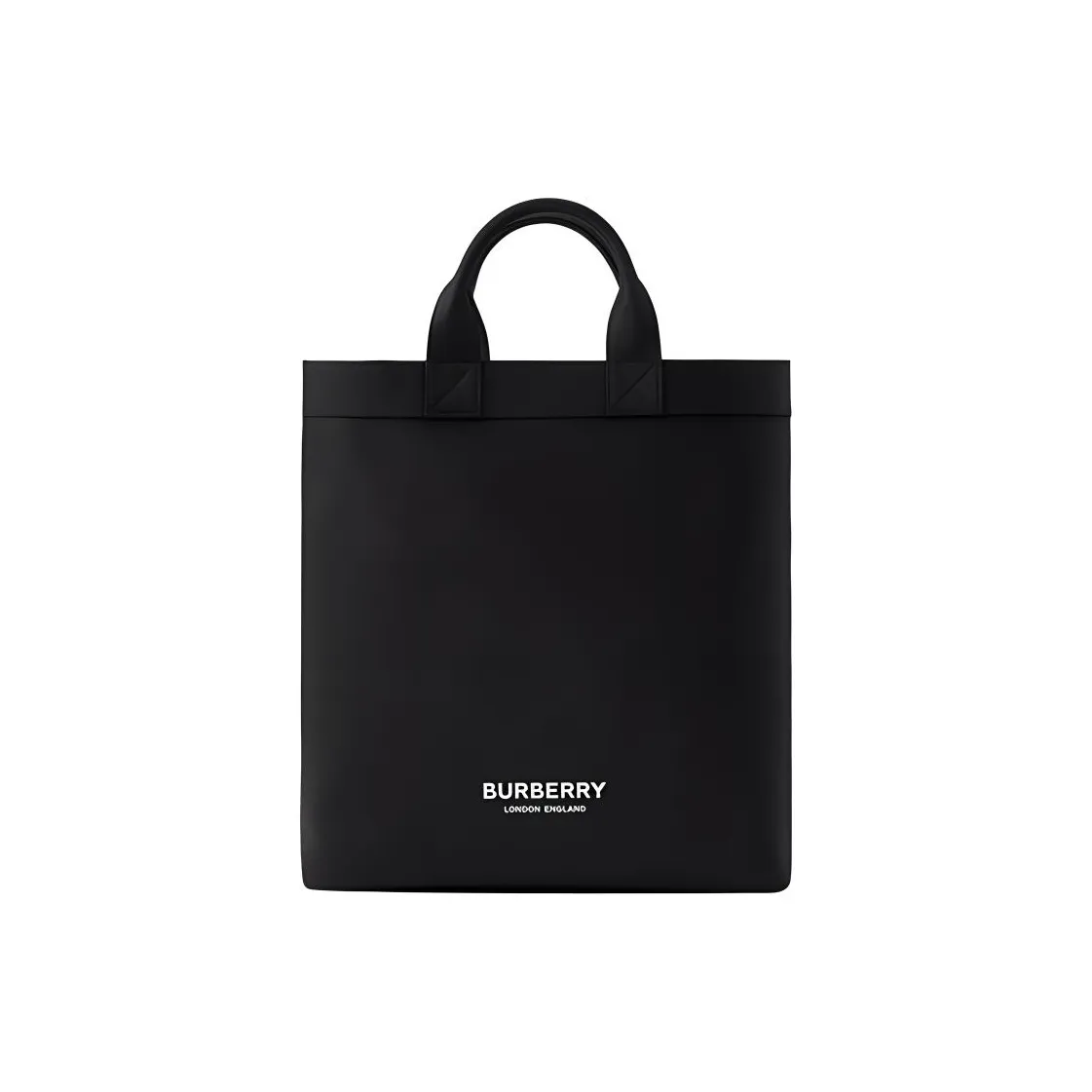 Burberry Artie Series Leather Tote Bag Shopping Bag Handbag Men's Black