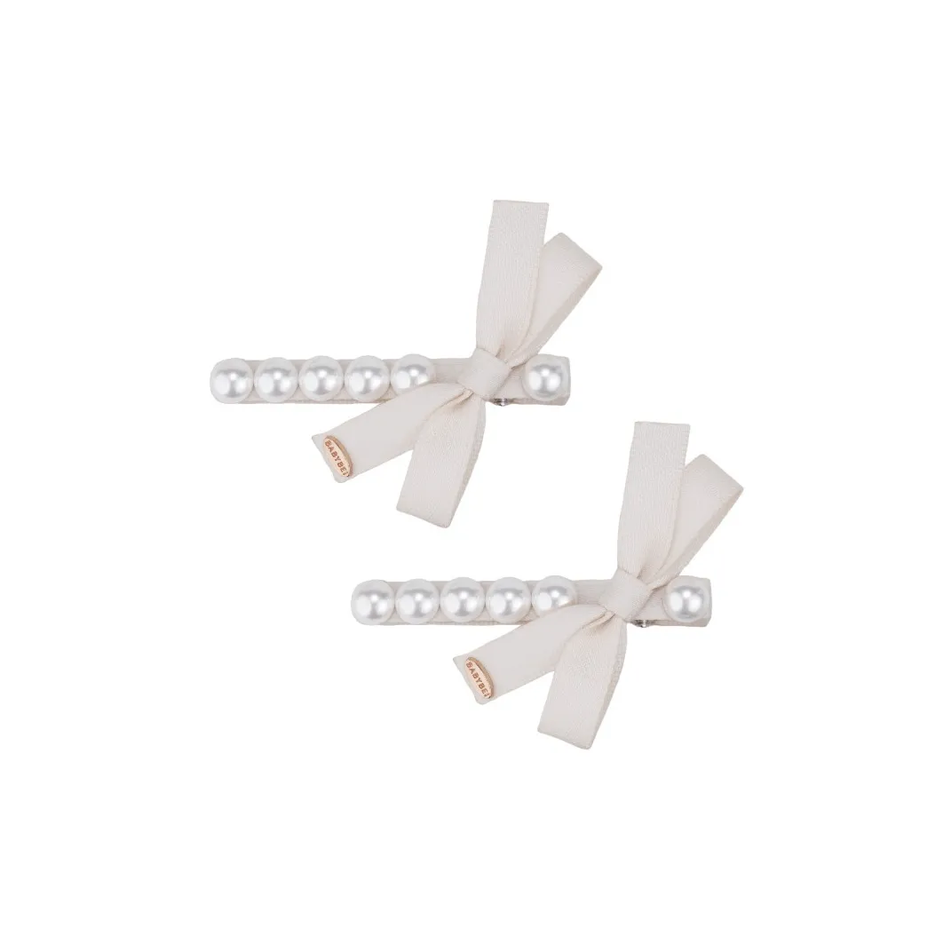 BABYBEI Side Clip Bangs Clip Bowknot Elegance Minimalist Style Handmade Hair Accessories Women's