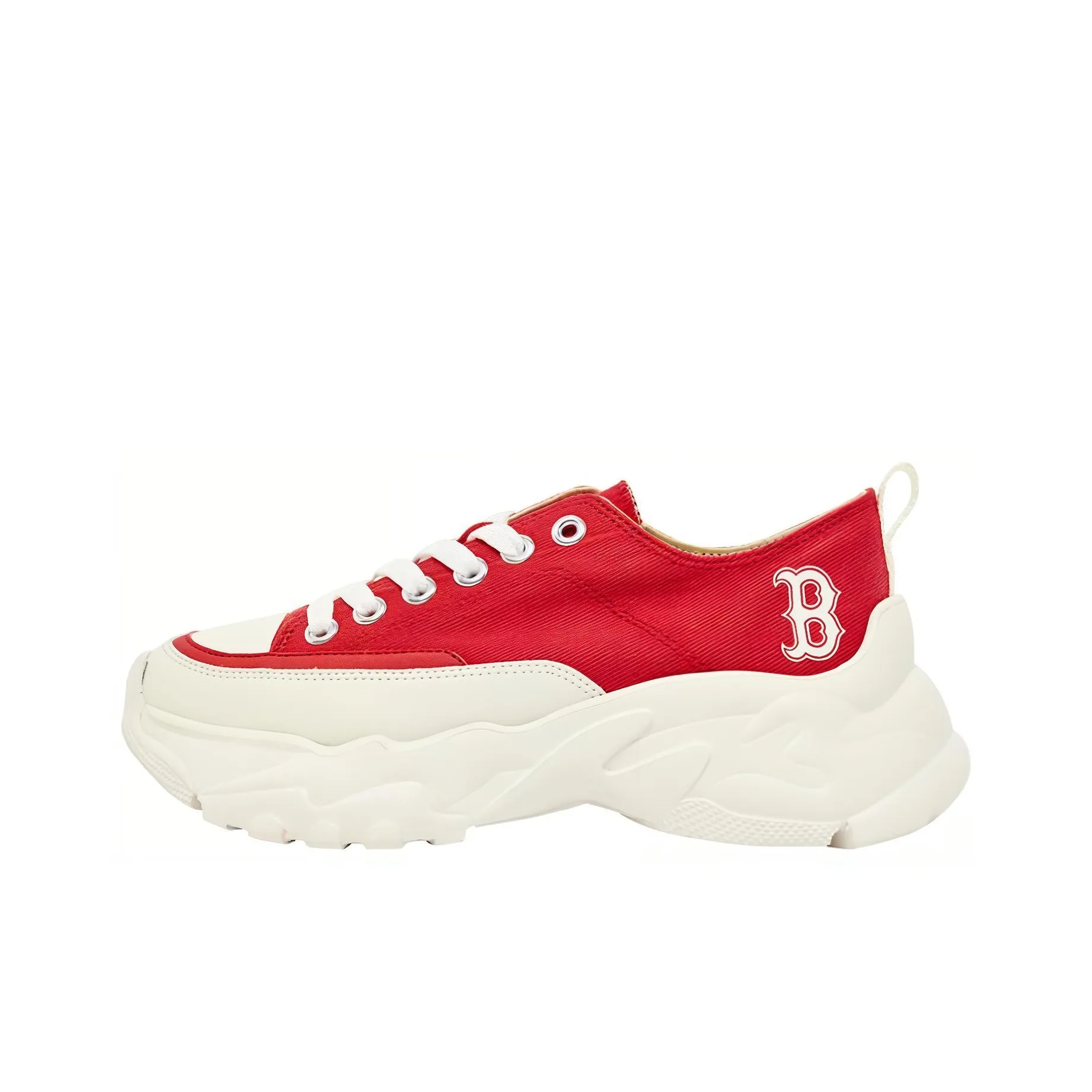 MLB Chunky High Low противоскользящий устойчивый к истиранию легкий низкий топ кроссовки с абсорбирующей подошвой унисекс красный белый