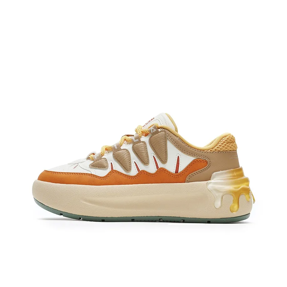 FILA CARROT 2 Low Top Skateboard Shoes Women's White Orange