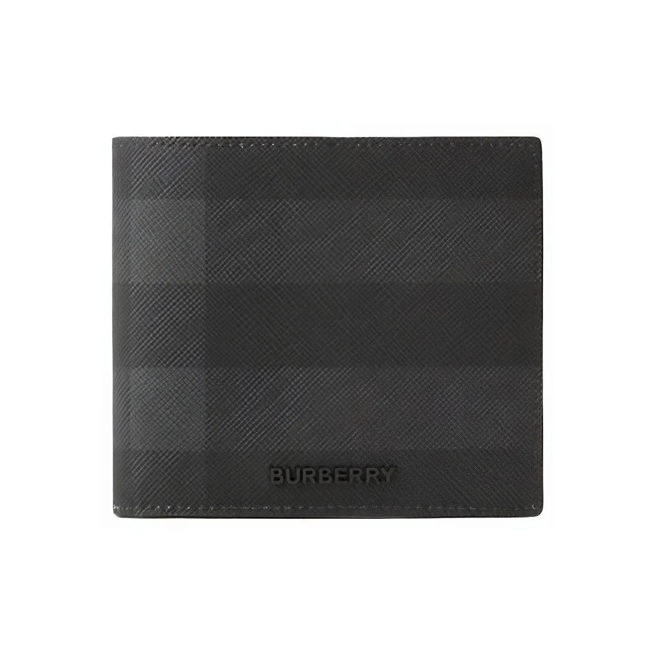 Burberry Leather Wallet Men's Charcoal Gray