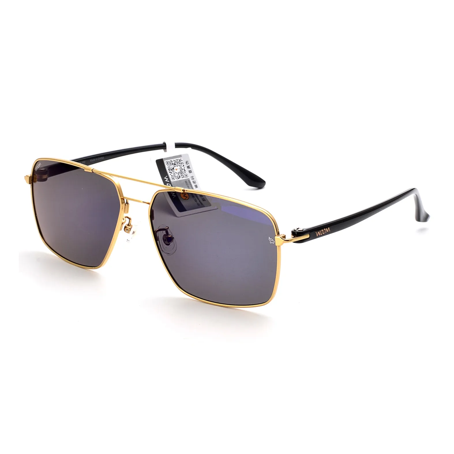 WOOM Stainless Steel Square Sunglasses Unisex