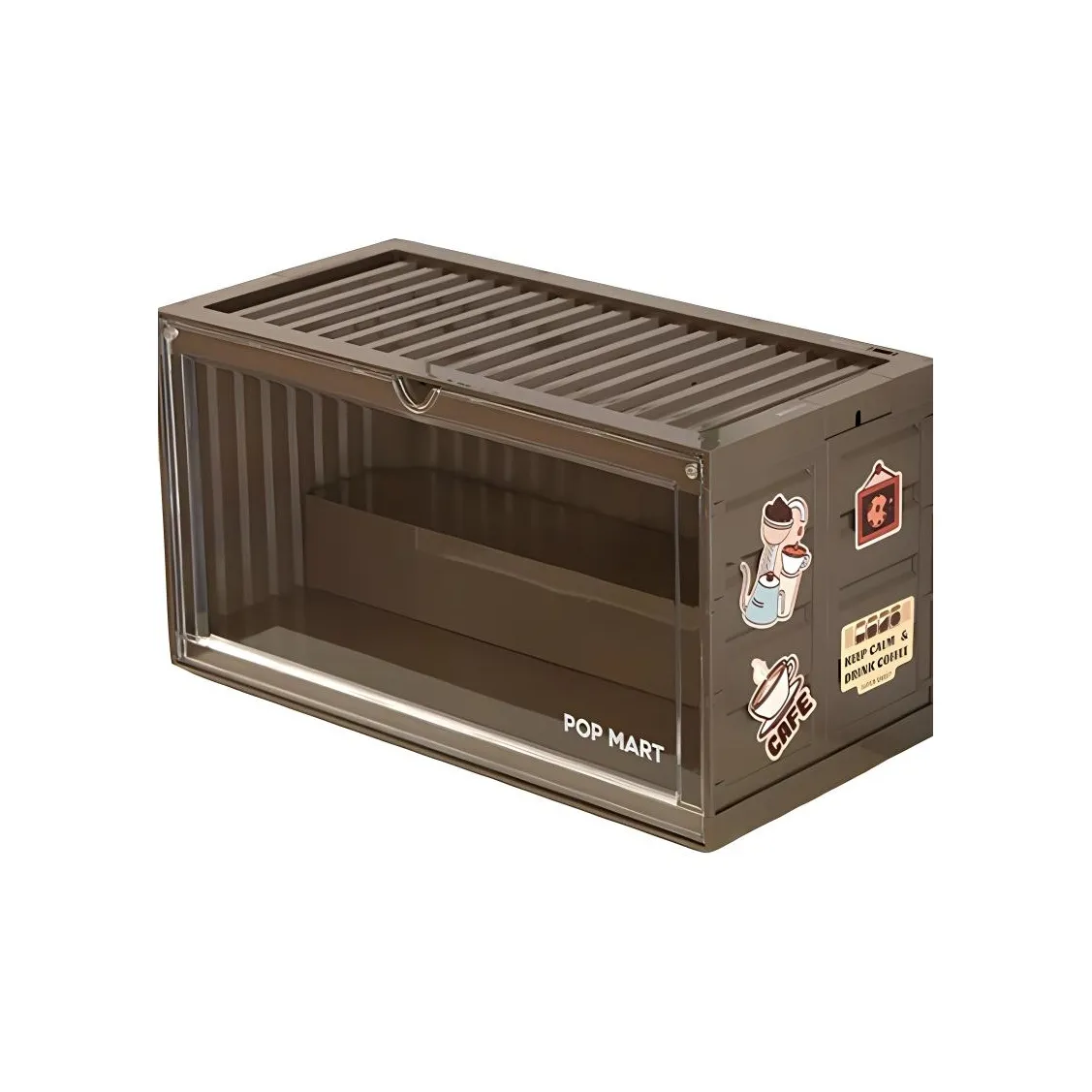 POP MART Коллаборация Edition Кофейный Ground Контейнер Луминесцентная Фигурка Коробка для показа 19 см Аксессуары для моделей