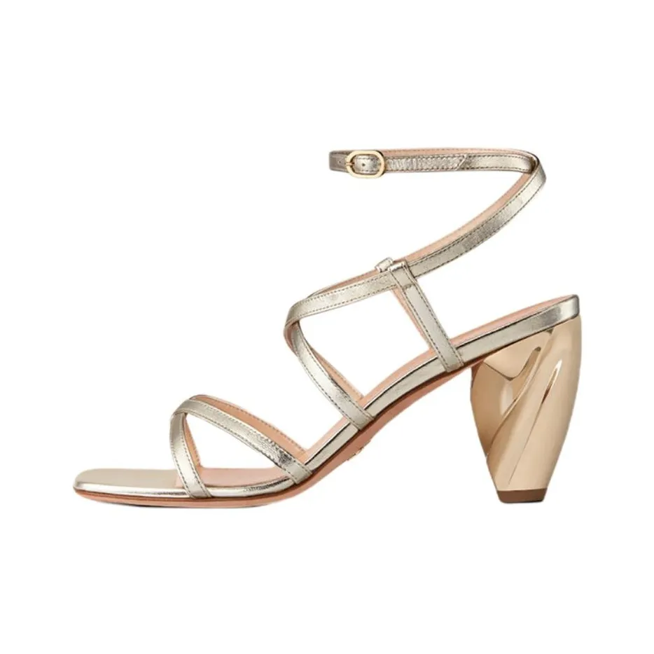 DIOR Rhodes One Strap Sandals 8cm Women
s Gold