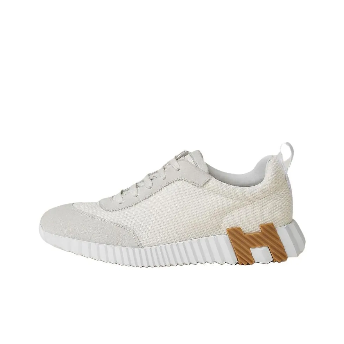 HERMES Bouncing Low Top Casual Shoes Women's White