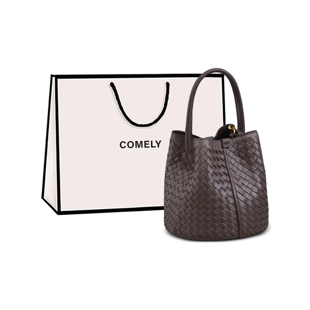 COMELY Овчина Пэчворк Кожа Ведрообразная Сумка Сумка Сумка через плечо Стандартная Женская Фиолетовая